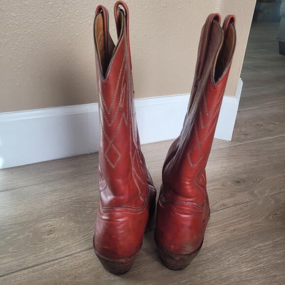 Vintage Frye Boots Mens Size 10.5 Maroon Red Oxblood Billy Western Cowboy USA - Picture 5 of 11